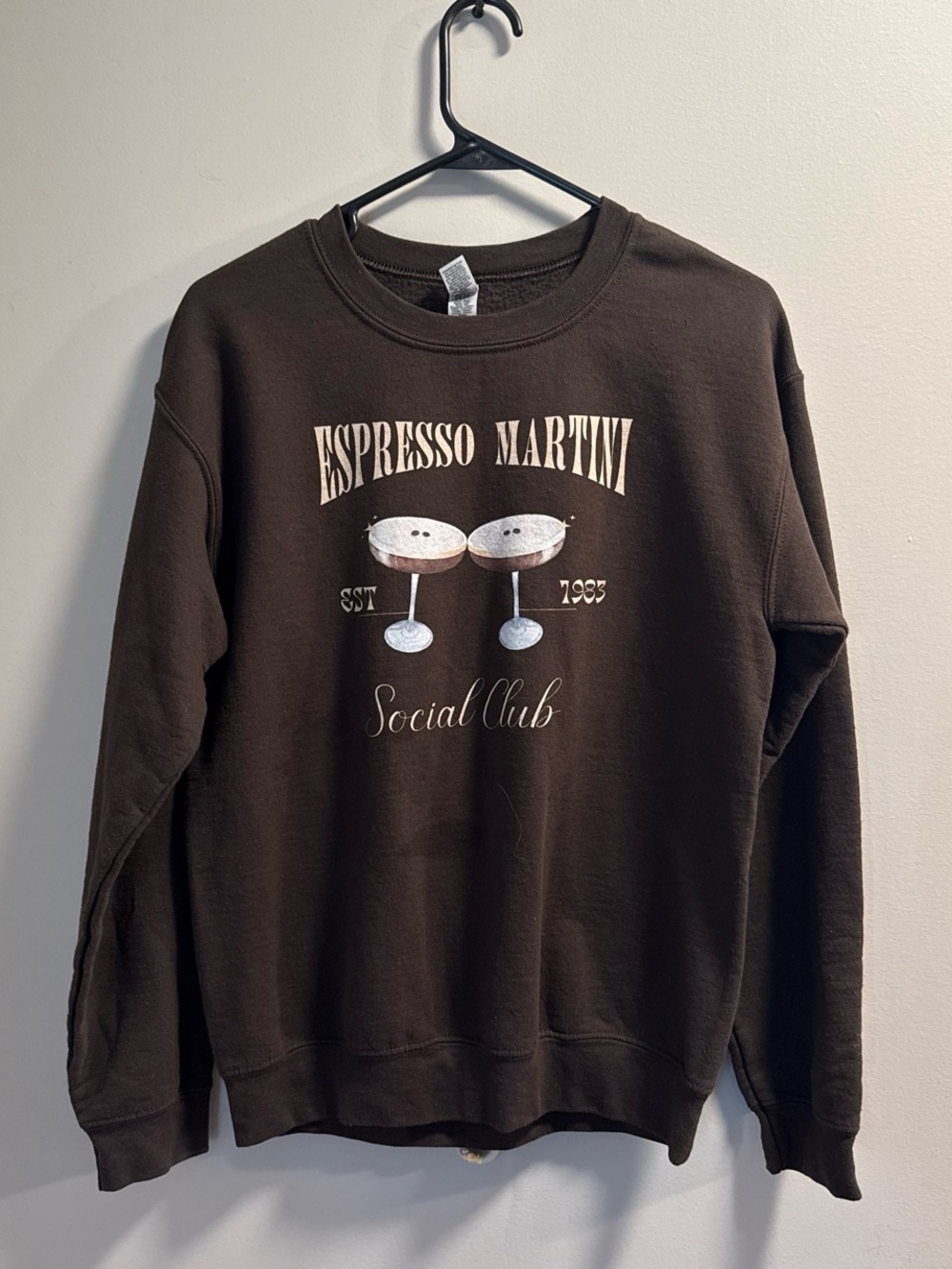 Espresso Martini Social Club Crewneck Sweater - Brown